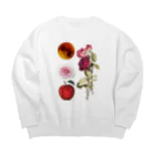 HANDSOMEの赤いりんごと赤い薔薇と赤い月と Big Crew Neck Sweatshirt