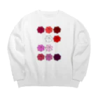 気ままに創作　よろず堂の傘の花　あか Big Crew Neck Sweatshirt