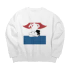 崔琴美(チェ・クンミ)の銭湯・ほっこり Big Crew Neck Sweatshirt