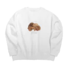 chourire toujoursの🐩puppy toypoodle Big Crew Neck Sweatshirt