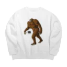 SKULLのUMAビッグフット、ホワイト Big Crew Neck Sweatshirt