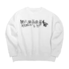 my wednesdayの優しいどうぶつたち Big Crew Neck Sweatshirt