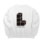 大阪日本橋オタクバーLittletale(リトルテイル)のLittletaleロゴシリーズ(BLK) Big Crew Neck Sweatshirt