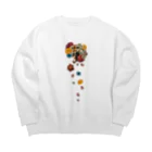 HANDSOMEのタイガーフラワー Big Crew Neck Sweatshirt