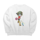 Rock catのCAT GIRL キャンディ Big Crew Neck Sweatshirt