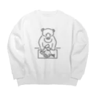 Aliviostaのお好み焼き クマ イラスト Big Crew Neck Sweatshirt