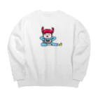 ぐるぐるおすしの外出自粛ゲーム熱中少女 Big Crew Neck Sweatshirt