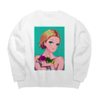 CIELOのオデコちゃん Big Crew Neck Sweatshirt