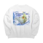 ぴゅあ工房/オカメインコshopの青空オカメインコ Big Crew Neck Sweatshirt