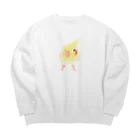 まめるりはことりのオカメインコ　おすましルチノー【まめるりはことり】 Big Crew Neck Sweatshirt