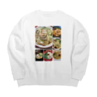 ＊モヤシ＊のラーメン大好きシリーズ Big Crew Neck Sweatshirt