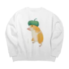 いたやもるしのピーマンお帽子のモルモット Big Crew Neck Sweatshirt