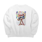 Trippymeのshare love Big Crew Neck Sweatshirt