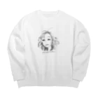 さかなや実験室のばあ Big Crew Neck Sweatshirt