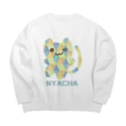 NYACHA&BOOCHAのさんかくガラガラにゃーちゃ、 Big Crew Neck Sweatshirt