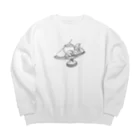 気ままに創作　よろず堂のプリン・ア・ラ・モード　全透過 Big Crew Neck Sweatshirt