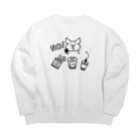 コンコンスタジオの意志の強いブタ Big Crew Neck Sweatshirt