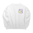 マリンラビットのうさぎ Big Crew Neck Sweatshirt