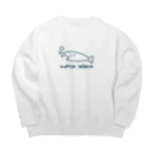 つよいのめっちゃサカナ Big Crew Neck Sweatshirt