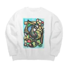 Mitsu-Zoの猫モデル Big Crew Neck Sweatshirt