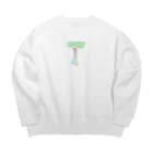 ひよこ工房の木陰で休む少女 Big Crew Neck Sweatshirt