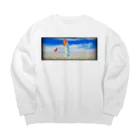 Danke Shoot Coffeeのキンシコウは雲に乗ろうとする Big Crew Neck Sweatshirt