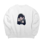 ねり梅子のつむにちゃん Big Crew Neck Sweatshirt