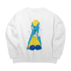 kawamameのまぶたが重い Big Crew Neck Sweatshirt