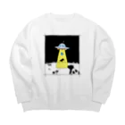 ぅゎゎゎのキャト沢さん Big Crew Neck Sweatshirt