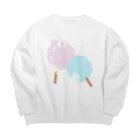 Yuuのyuuオリジナルイラスト12 わたあめ Big Crew Neck Sweatshirt