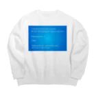 illust_designs_labの架空のブルースクリーンエラー画面のイラスト  Big Crew Neck Sweatshirt