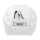 ペアTシャツ屋のシバヤさんのペア(BRIDE)ヒール_ホワイト ビッグシルエットスウェット