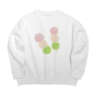 Yuuのyuuオリジナルイラスト17 和菓子-三色だんご Big Crew Neck Sweatshirt