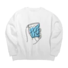 うらめし屋　のグラス　もってる Big Crew Neck Sweatshirt