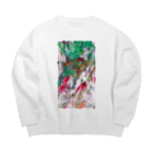 yutu00(ゆつぜろぜろ)の赤緑 Big Crew Neck Sweatshirt