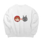 Yuuのyuuオリジナルイラスト24 赤ずきんとオオカミ Big Crew Neck Sweatshirt