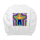 いすろんのぶわんぶわんぶわん Big Crew Neck Sweatshirt