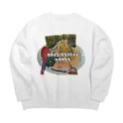 よろづ屋 安宅彦一長船のネギラーメンコテコテ(背脂増し) Big Crew Neck Sweatshirt