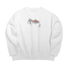 made blueの朱文金 Big Crew Neck Sweatshirt