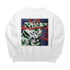 てゃんのネコ吸い　２Pカラー Big Crew Neck Sweatshirt