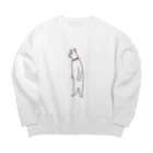 Soragasukiの立ち上がった猫 Big Crew Neck Sweatshirt