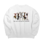 へちまめろんのイタグレ★さくらとその仲間たち Big Crew Neck Sweatshirt