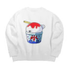 あももまーけっとのあざらしごおり Big Crew Neck Sweatshirt