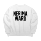 JIMOTOE Wear Local Japanの練馬区 NERIMA WARD ロゴブラック Big Crew Neck Sweatshirt