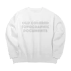 inbahaのOLD Colored Topographic Documents Big Crew Neck Sweatshirt