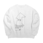 稲藁商店のいか Big Crew Neck Sweatshirt