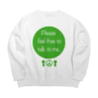 みんなのステッカーの気軽に話しかけてね！ Big Crew Neck Sweatshirt