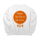 みんなのステッカーの気軽に話しかけてね！ Big Crew Neck Sweatshirt