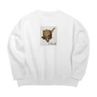 アポロのチーターさん Big Crew Neck Sweatshirt