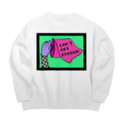 Mieko_KawasakiのCAN'T GET ENOUGH / GREEN トイレットペーパー　 Big Crew Neck Sweatshirt